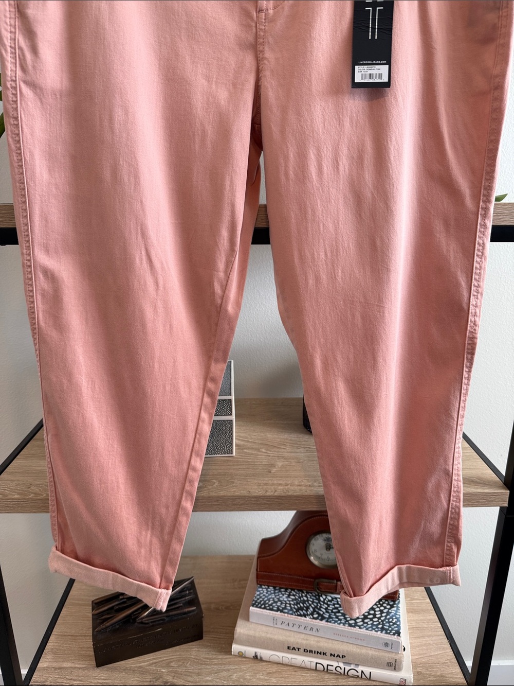 NWT Liverpool High-Rise Ryder Straight Leg Bombay Pink Trouser Pants, 12/ 31 - Picture 3 of 9